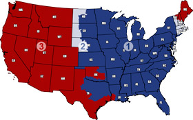 US Map Zones