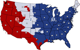 US Map Zones